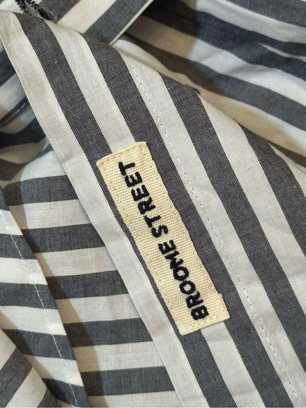 Kate Spade Broome Street Stripe Flutter Sleeve Button Down Shirt size S (j6) - Picture 9 of 11